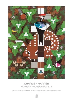 Charley Harper 120-Piece Double-Sided Jigsaw Puzzle Set Animals