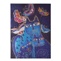 Blue Cats and Butterflies Puzzle 500 PC Cats