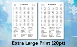 Winter Word Search Book for Adults Large Print