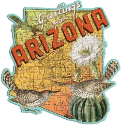 Arizona Mini Shaped Puzzle Maps & Geography