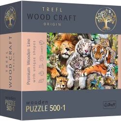 Wild Cats in the Jungle Wooden Puzzles Collage