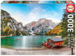 Braies Lake At Autumn Mountain