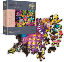 Colorful Cat Wooden Puzzle Cats