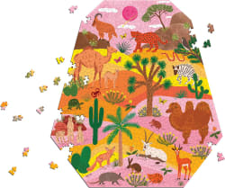 Desert Terrarium Shaped Puzzle Safari Animals