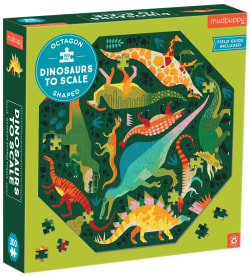 Dinosaurs to Scale Octagon Shaped Puzzle Dinosaurs