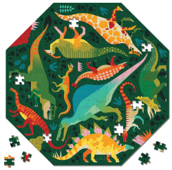 Dinosaurs to Scale Octagon Shaped Puzzle Dinosaurs