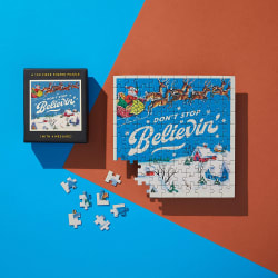 Don't Stop Believin' Mini Shaped Puzzle Winter