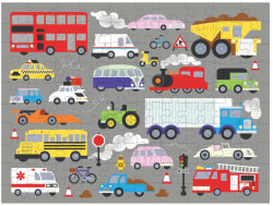 On the Move Double Sided Puzzle Car