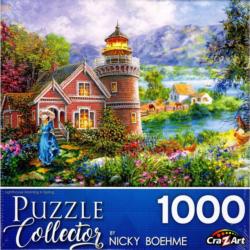 Lighthouse Morning in Spring Lighthouse Jigsaw Puzzle