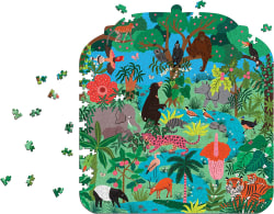 Rainforest Terrarium Shaped Puzzle - Scratch and Dent Forest Animal