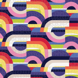 Trina Turk Double Sided Puzzle Pattern & Geometric