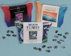 Waves Portable Mini Puzzle Contemporary & Modern Art