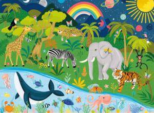 Jungle, Sea & Sky Animals Children's Puzzles By Ceaco