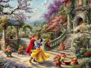 Thomas Kinkade Disney - Snow White Dancing In The Sunlight Disney Princess Jigsaw Puzzle By Ceaco