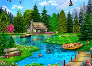 Dream Lake Cabin & Cottage Jigsaw Puzzle By Ceaco