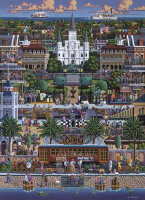 Fort Worth Stockyards, 500 Pieces, Dowdle Folk Art | Serious Puzzles