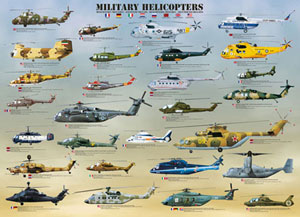 Military Helicopters Pattern & Geometric Jigsaw Puzzle By Eurographics