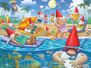 Gnome Sweet Gnome - Beach Day Beach & Ocean Large Piece By Ceaco
