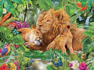 Harmony - Lion Family Big Cats Jigsaw Puzzle By Ceaco