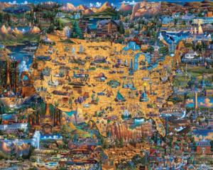 National Parks Folk Art Jigsaw Puzzle By Dowdle Folk Art
