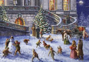 Winter Nights Christmas Jigsaw Puzzle By Pierre Belvedere
