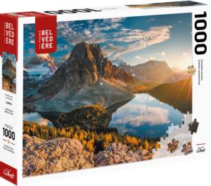 Alberta Cerulean Lake Lakes & Rivers Jigsaw Puzzle By Pierre Belvedere