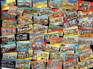 50 States Vintage Collage Jigsaw Puzzle By Buffalo Games