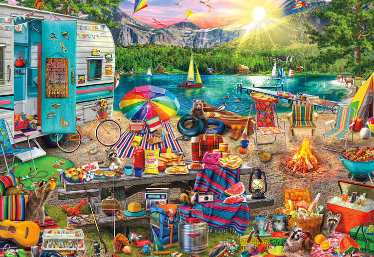 Family Campsite Travel Jigsaw Puzzle By Buffalo Games