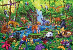 Jungle Jumble Jungle Animals Jigsaw Puzzle By Buffalo Games