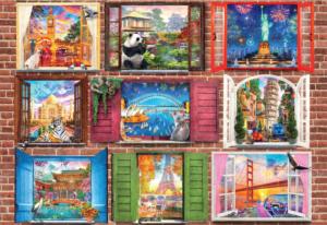 Windows Open to the World Landmarks & Monuments Jigsaw Puzzle By Buffalo Games