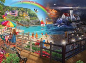 Shore Walk Rainbow & Gradient Jigsaw Puzzle By Buffalo Games