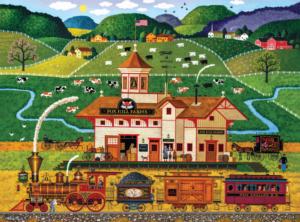 Fox Hill Farms Folk Art Jigsaw Puzzle By Buffalo Games