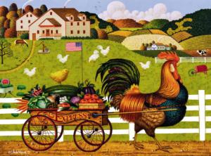 Rooster Express Americana Jigsaw Puzzle By Buffalo Games
