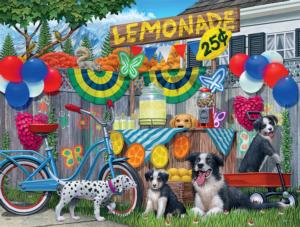Lemonade Pups Bicycle Jigsaw Puzzle By Buffalo Games