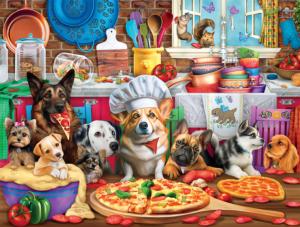 Pizza Time Pups Humor Jigsaw Puzzle By Buffalo Games