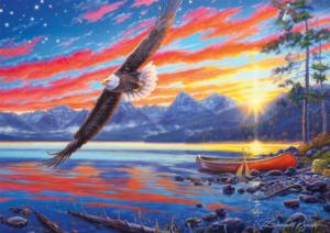 Star-Spangled Sunset Patriotic Jigsaw Puzzle By Buffalo Games