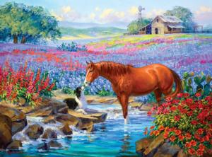 The Touch of Friendship Horse Jigsaw Puzzle By Buffalo Games