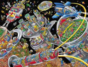 Space Town Cartoon Jigsaw Puzzle By Springbok