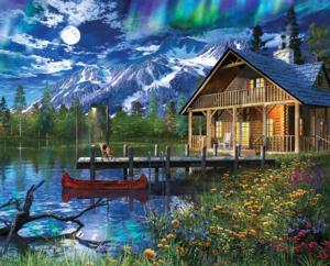 Moon Cabin Retreat Cabin & Cottage Wooden Jigsaw Puzzle By Springbok