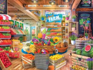 Organic Fresh Market Fruit & Vegetable Jigsaw Puzzle By RoseArt