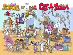 State Of Cat-A-Toonia Humor Jigsaw Puzzle By Goodway Puzzles