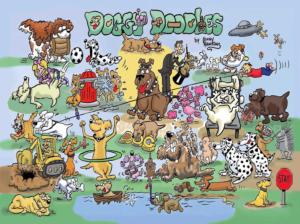 Doggy Doodles Humor Jigsaw Puzzle By Goodway Puzzles
