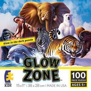 Mammals (Glow Zone) Collage Children's Puzzles By Ceaco