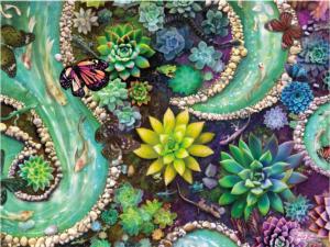 Little Lizard Garden Glow Flower & Garden Jigsaw Puzzle By Ceaco