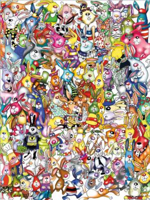 One Hundred and One - One Hundred Rabbits and a Carrot Animals Large Piece By Ceaco