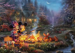 Mickey & Minnie Sweetheart Campfire Movies & TV Jigsaw Puzzle By Ceaco