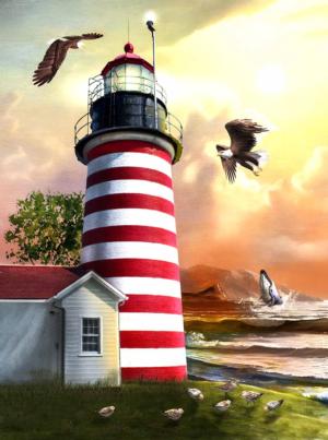 West Quoddy Lighthouse Eagle Jigsaw Puzzle By SunsOut