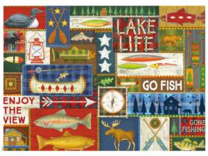 Rustic Lodge - Lake Life Lakes & Rivers Jigsaw Puzzle By Ceaco