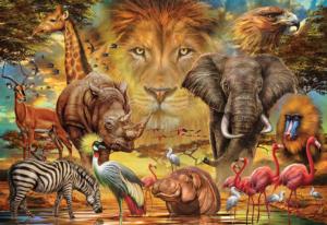 Educa 33,600 Piece Wild Life Puzzle with Wheeled Wooden Carry Case