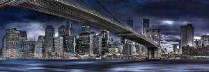 New York, Dark Night New York Panoramic Puzzle By Schmidt Spiele